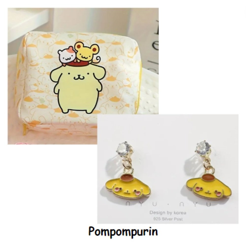 Sanrio Bundle! 1 pair of 925 Earrings & Wallet Storage Bag
